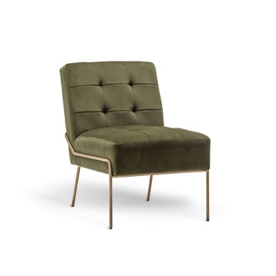 Eluxury Upholstered Tufted Accent Chair Green Velvet Target   GUEST C84750c7 6911 424b A712 6bc0af5c5dfd