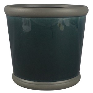Trendspot Belleville 8.35 in. H X 9.2 in. W X 9.2 in. D Ceramic Planter Blue - 1 of 1