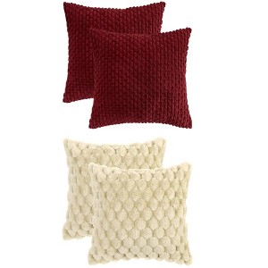 REGALWOVEN 4 Pcs Soft Cozy Throw Pillow Covers for Home Decor 16" x 16" - 1 of 4