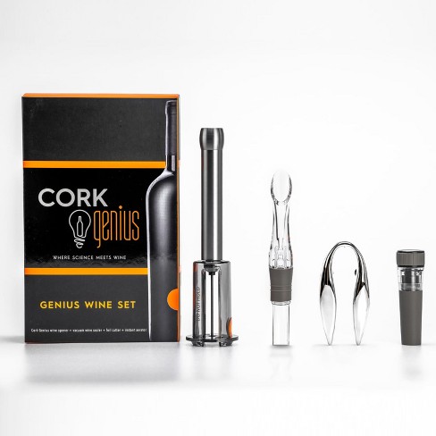  Cork Genius Wine Pen Mini, Air Pump Wine Bottle Opener, Manual  Compact Wine Opener Using Air Pressure, Wine Accessory for Wine Lovers,  Servers, or Waiters, Orange: Home & Kitchen