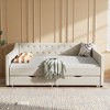 Full Size Upholstered Daybed with Drawers for Bedroom - 2 of 4