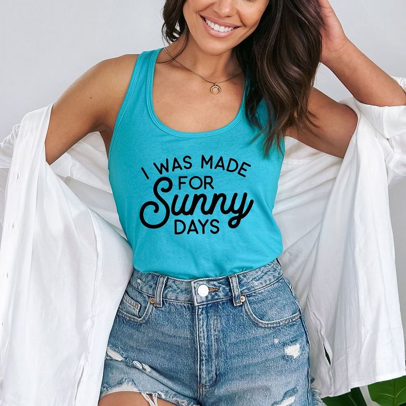 Simply Sage Market Women's I Was Made For Sunny Days Graphic Racerback Tank, 3 of 5