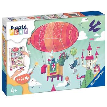 Ravensburger Puzzle & Play: Royal BBQ Kids Jigsaw Puzzle Set of 2 - 48 pc