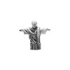 Black Bow Jewelry 3D Christ the Redeemer Bead Charm in Antiqued Sterling Silver - 2 of 4
