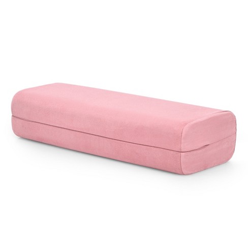 Costway Yoga Bolster Pillow Meditation Pillow W/washable Cover & Carry  Handle Pink : Target