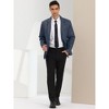 INSPIRE CHIC Men's Faux Leather Slim Fit Notched Lapel Sports Coat - 3 of 4