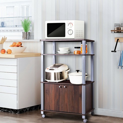 Costway 5-tier Kitchen Baker's Rack Storage Cabinet Mobile