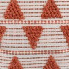 Northlight 20" Orange and Cream Handloom Woven Outdoor Square Throw Pillow - 4 of 4