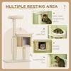 BABYYER Cat Tower, 3-Level Cat Tree with Scratching Posts, Badminton Toys and Condo, Durable Pet House Furniture for Multiple Kittens - 3 of 4