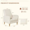 Modern Upholstered Accent Chair  | COLAMY | Beige - 2 of 4