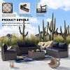 ALAULM 12PCS Outdoor Patio Furniture Set PE Wicker Rattan Sectional Sofa - 2 of 4