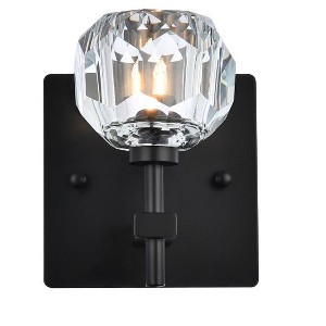 Elegant Lighting Graham 1 Light Wall Sconce in Black - 1 of 4