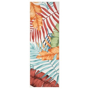 Area Rug Machine Washable Low Pile Non Slip Rugs Palm Tree Leaf Area Rug Foldable Stain Resistant Indoor Carpet for Living Room Bedroom Dining Room - 1 of 4