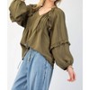 Women's Textured Poly Woven Blouse - Easel - 2 of 4