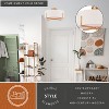 VAXCEL Surrey 18-in W Natural Brass Mid-Century Modern Semi Flush Mount Ceiling Light White Linen Drum Shade - 2 of 4