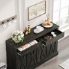 Okak Vintage Sideboard Buffet, Storage Cabinet with 4 Doors & 2 Drawers, Coffee Bar Cabinet for Kitchen Living Room Bedroom - 4 of 4