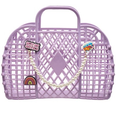 Willow & Ruby Kid's Mini Jelly Tote Bag With Charms for Girls (Youth)