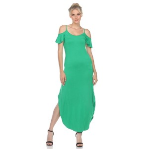 Women's Cold Shoulder Lexi Maxi Dress with Pockets - White Mark - 1 of 4