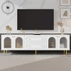 CLIHOME 78.7" Modern TV Stand, TV Cabinet 2 Drawers and 2 Cabinets with Fluted Glass Doors - 2 of 4