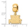 Black Bow Jewelry 14k Yellow Gold Plated Sterling Silver Wake Forest Demon Deacons NCAA Bead Charm - 4 of 4