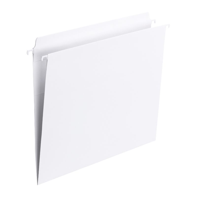 Smead FasTab Hanging File Folder, Straight-Cut Built-In Tab, Letter Size, White, 20 per Box (64102), 2 of 7