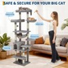 74" Tall Cat Tree,Large Cat Tree for Big Cats,Cat Tower with Scratching Posts, Condo, Perches, Hammock, Tunnel & Feeding Station - 3 of 4