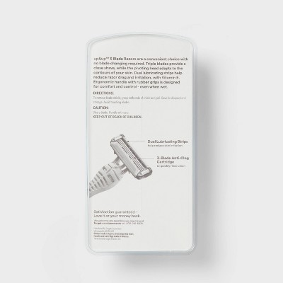 Sensitive Skin Men's 3-Blade Facial Disposable Razors - 3ct - up&up™