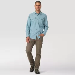 Wrangler Men's ATG Flannel Lined Straight Fit Five Pocket Pants - Khaki 36x32