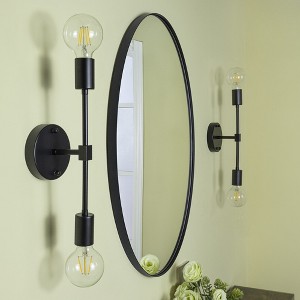 TEHOME Javell Oval Stainless Steel Framed Wall Mounted Bathroom Vanity Mirror - 1 of 4
