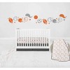 Bacati - Boys Basketball Muslin Orange Gray 4 pc Crib Bedding Set with Sleeping Bag - 2 of 4