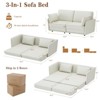 GustoWave Pull Out Sofa Bed, 66 Inch Multi-Functional Queen Size Sofa Bed with Thicked Cushions for Living Room, Bedroom, Beige - 2 of 4