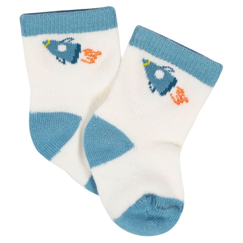 Gerber Baby Boys' 8-Pack Jersey Wiggle Proof® Socks Space, 5 of 10