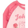 John Deere Farm Tractor Girls Long Sleeve T-Shirt Toddler - 3 of 4