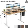 RISOKEYS 48 inch Computer Desk - Adjustable Desk with Spacious Desktop,Headphone Hook for Home Office & Office, Easy to Use - 3 of 4