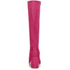 Allegra K Women's Side Zipper Padded Insole Chunky Heel Knee High Boots - 4 of 4