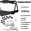 Zone Tech Metallic Aluminum License Plate Cover Frame – Classic Black Premium Quality Novelty/License Plate Frame with Black Screw Caps for Vehicles - 2 of 4