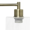 Creekwood Home Vintage Vantage 18.8" Minimalist Curved Arm Desk Lamp with Clear Glass Shade - 2 of 4