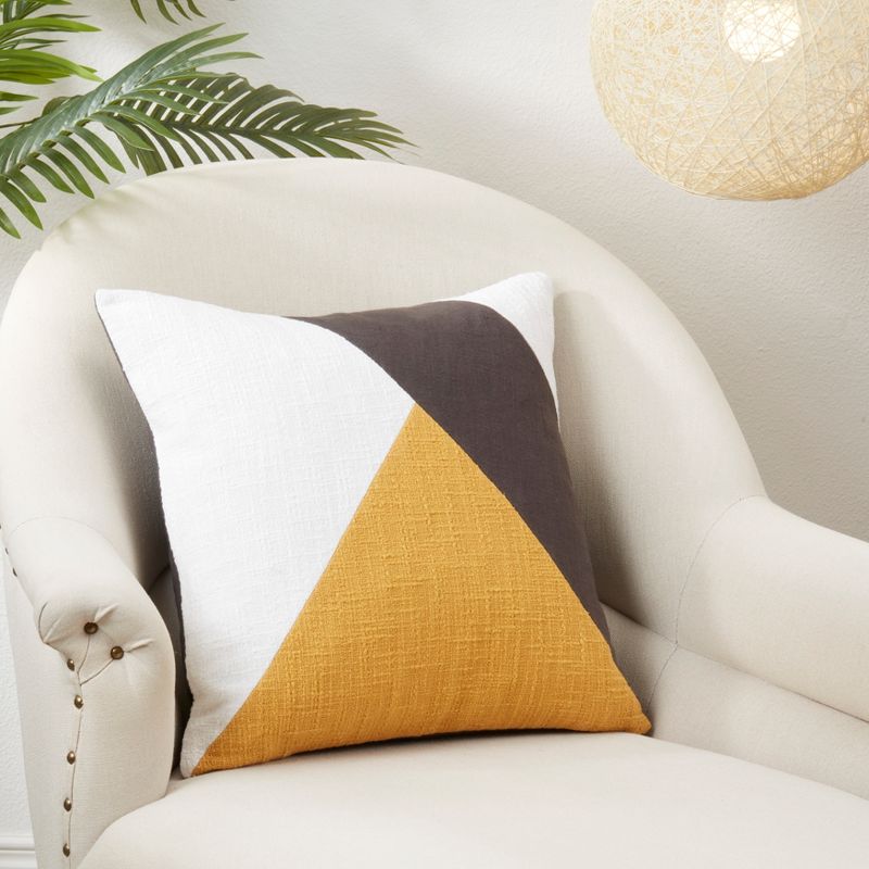 Saro Lifestyle Geometric Color Burst Throw Pillow Cover, 3 of 4