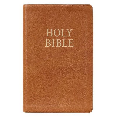 KJV Giant Print Bible Two-Tone Butterscotch Full Grain Leather - Large Print (Leather Bound)