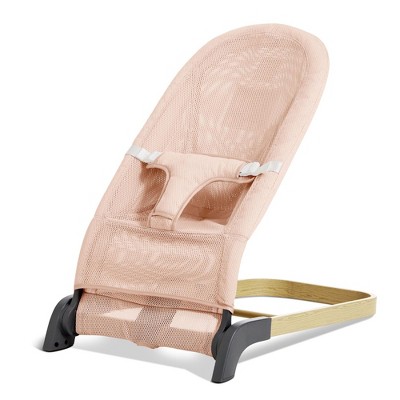 Grungis Ergonomic Baby Bouncer,Foldable Baby Bouncer Seat with 3 Height Adjustments,Portable Newborn Rocker for Babies 0-6 Months Mesh
