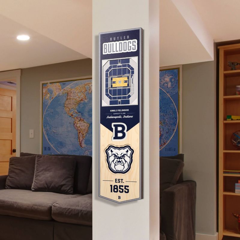 8&#34; X 32&#34; NCAA Butler Bulldogs 3D StadiumView Banner - Multicolored, Floating Wall Mount, Sports Memorabilia, 2 of 5