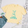 Simply Sage Market Happy Easter Bunny Outline Boxy Crop Top - 3 of 4