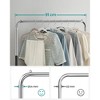 SONGMICS 110 lb Load Capacity Clothes Rack with Wheels Garment Rack with Storage Shelf Clothing Rack for Bedroom 2 Brakes Steel Frame - 4 of 4