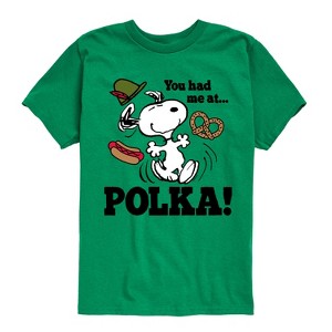 Boys' - Peanuts - You Had Me At Polka Short Sleeve Graphic T-Shirt - 1 of 4
