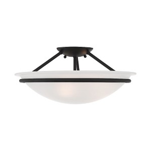 Livex Lighting Newburgh 3 - Light Semi-Flush Mount in  Black - 1 of 1