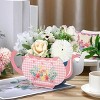 24-Piece Teapot Floral Centerpiece Set, 4 Styles Paper Flower Box & Gift Box Decor for Princess Tea Party, Birthday, Garden Wedding Supplies - 4 of 4