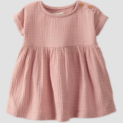 Baby Girls' Organic Cotton Rose Dress - little planet by carter's Pink