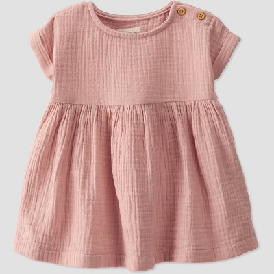 Image of little Planet By Carter's Baby Rose Gauze Dress - Pink 9M