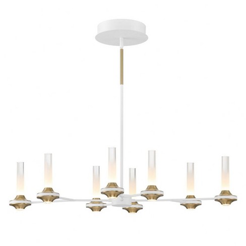 Eurofase Lighting Torcia 16 - Light Chandelier in  White/Brass - image 1 of 3