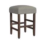 Square Counter Height Barstool Gray Woven - HomePop